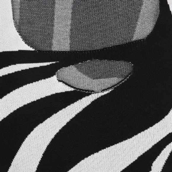Black Mica Spring Cotton Knit Pekaboo Black + White Romper, Jaded Playsuit - Picture 12 of 12